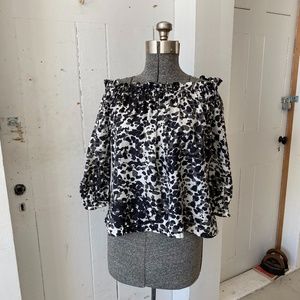Matty M Silk Top Blouse Off the Shoulder Size XS
